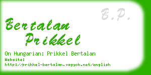 bertalan prikkel business card